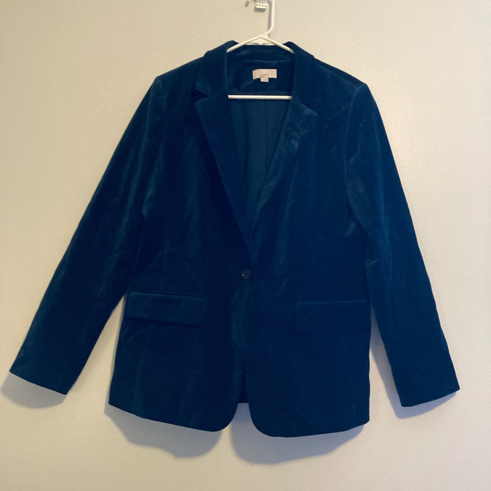 Green blazer/green suede